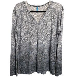 Kuhl Women’s Large Paisley Print Grey Lightweight Hoodie